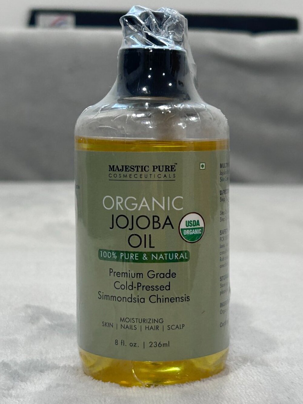 Organic Jojoba Oil 100% Pure Cold Pressed 8 oz